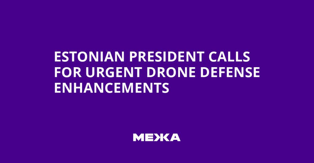 Estonian President Calls for Urgent Drone Defense Enhancements