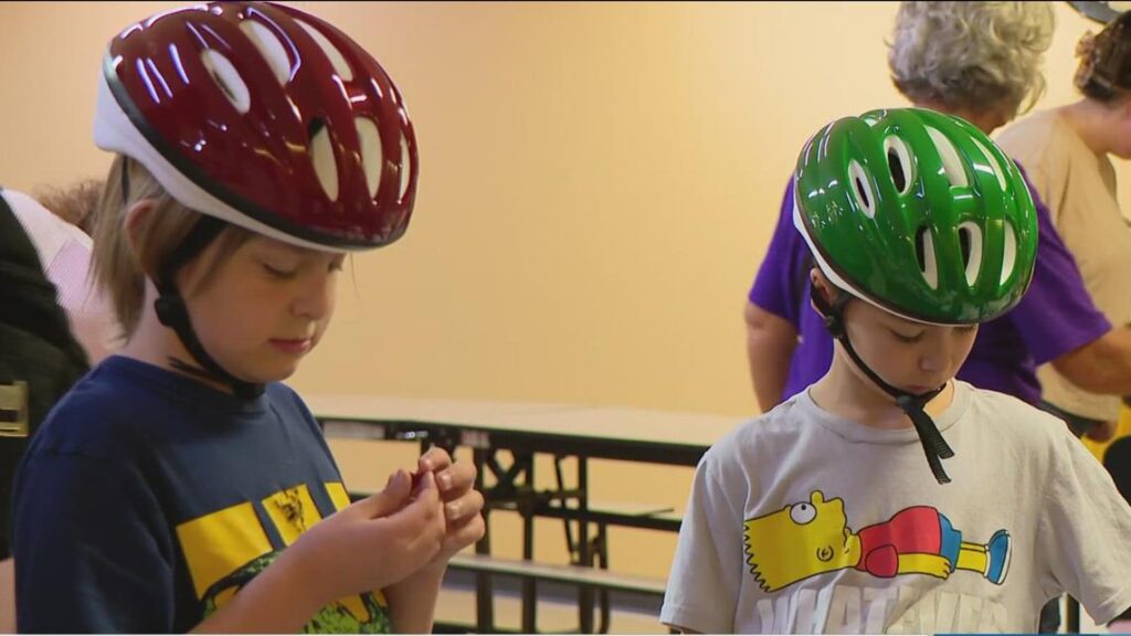 Kids get free bike helmets, fitness lessons at health fair
