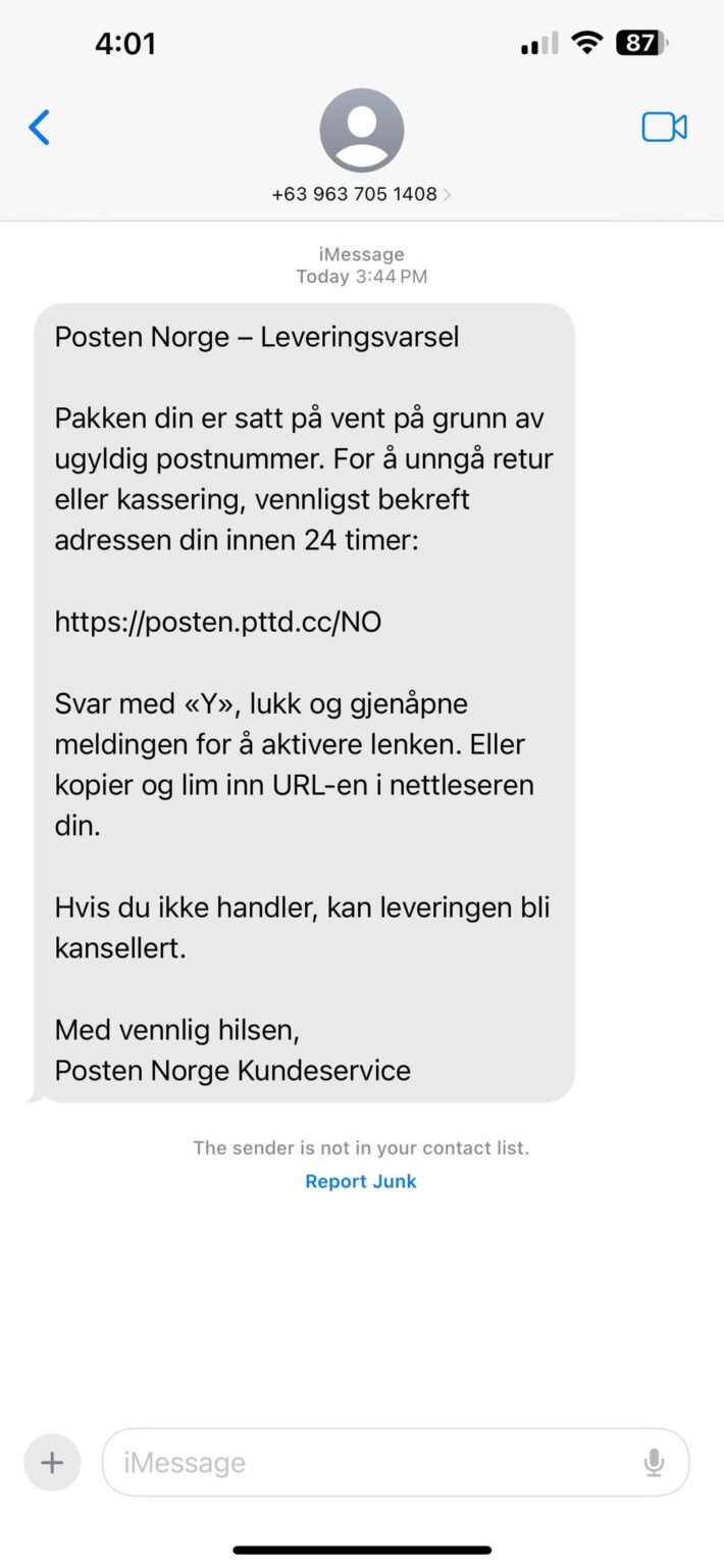 Posten delivery