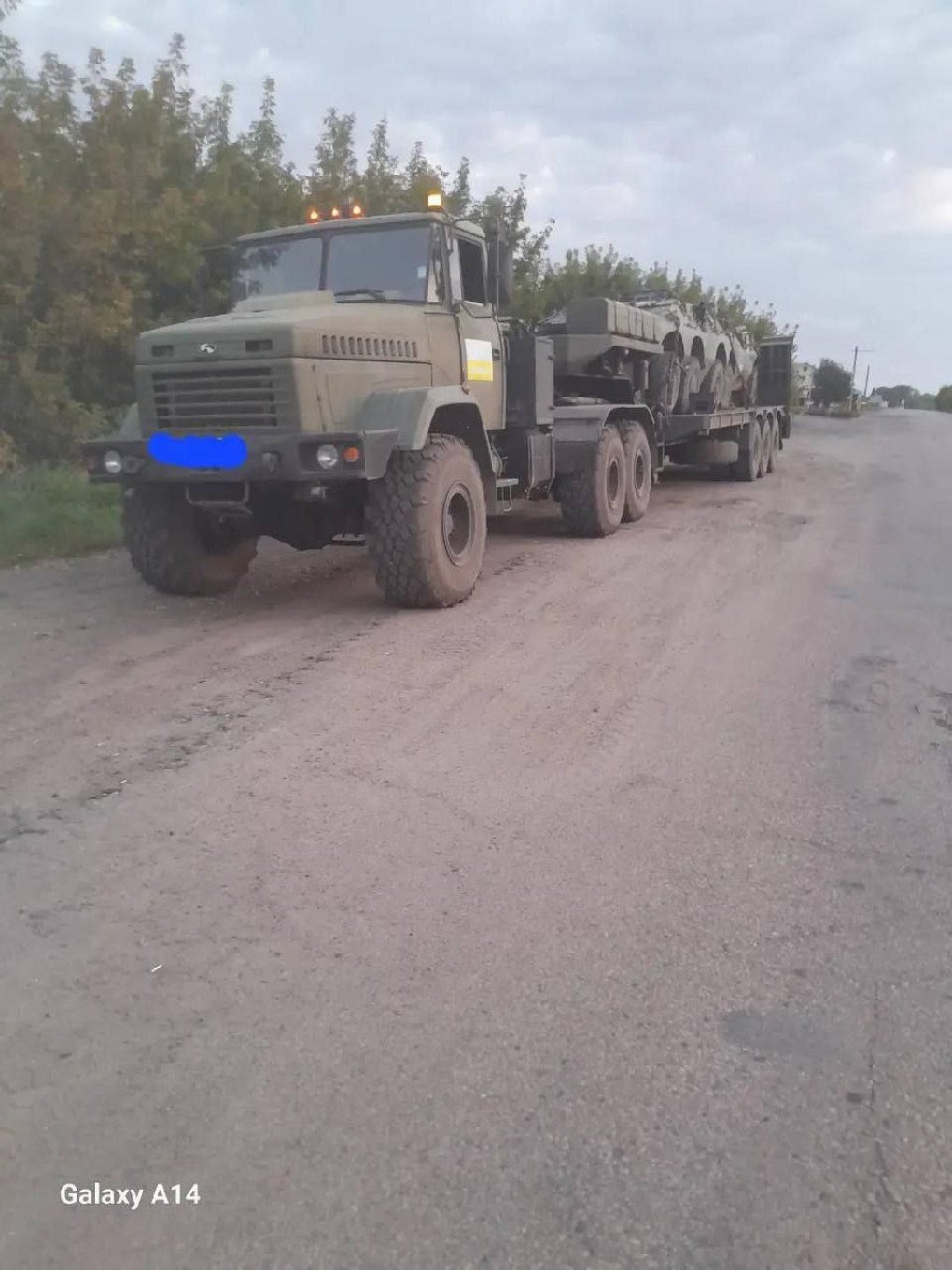 Front View of KrAZ-6322 Hauling Italian Puma APCs in Ukraine. (Photo: Open source) Front View of KrAZ-6322 Hauling Italian Puma APCs in Ukraine. (Photo: Open source)