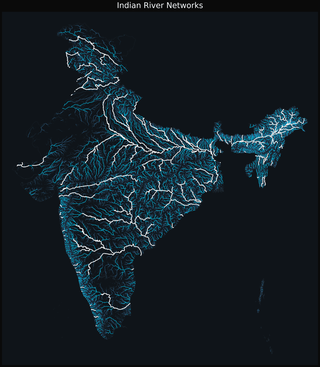 [OC] Indian river networks.