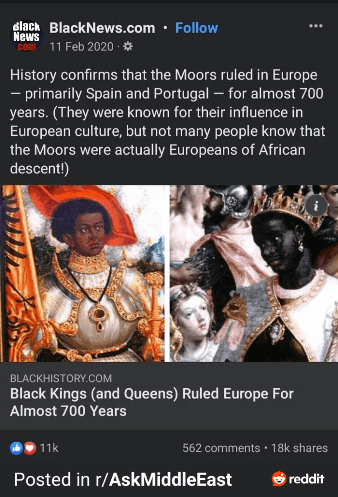 Thought on the growing African American mouvement who claim that the Berbers who ruled Al-Andalus were black