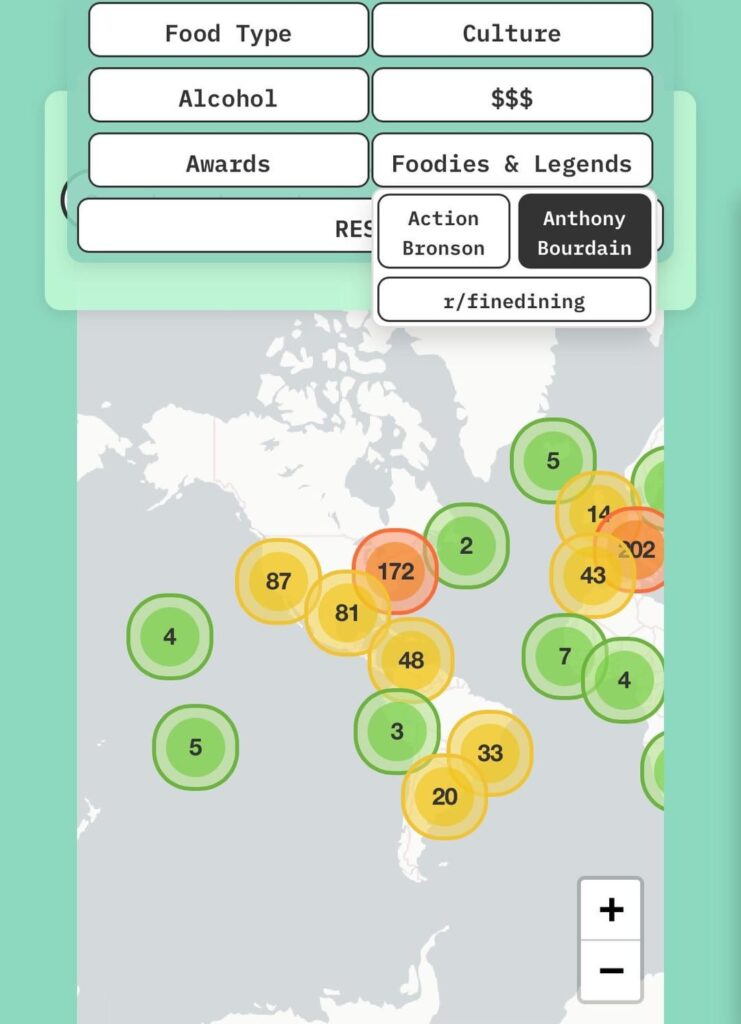 [OC] I mapped out every restaurant Anthony Bourdain has been to