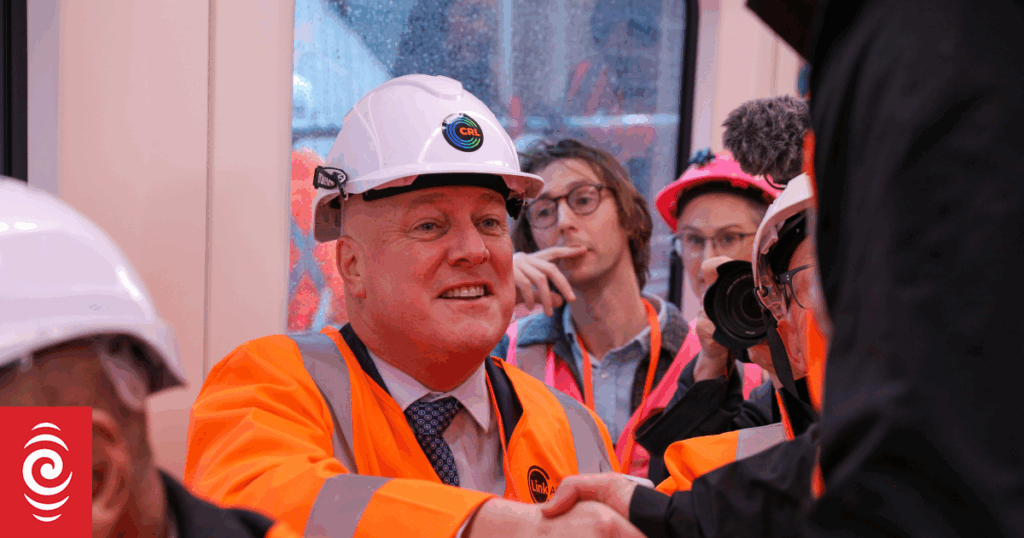 Politicians attend Auckland's City Rail Link's test run