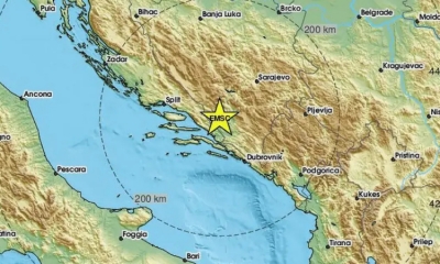 Earthquake Shakes Bosnia and Herzegovina Near Mostar, Felt in Croatia
