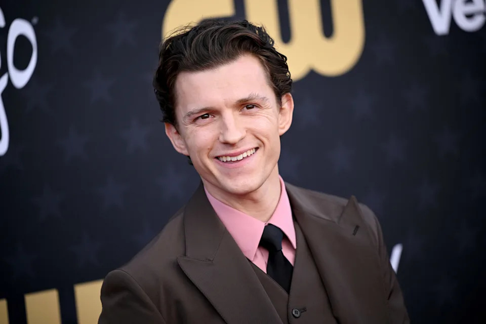 Tom Holland attends the 29th Annual Critics Choice Awards at Barker Hangar.<p><a href="https://www.gettyimages.com/detail/news-photo/tom-holland-attends-the-29th-annual-critics-choice-awards-news-photo/1934198208" rel="nofollow noopener" target="_blank" data-ylk="slk:Lionel Hahn&sol;Getty Images;elm:context_link;itc:0;sec:content-canvas" class="link ">Lionel Hahn&sol;Getty Images</a></p>