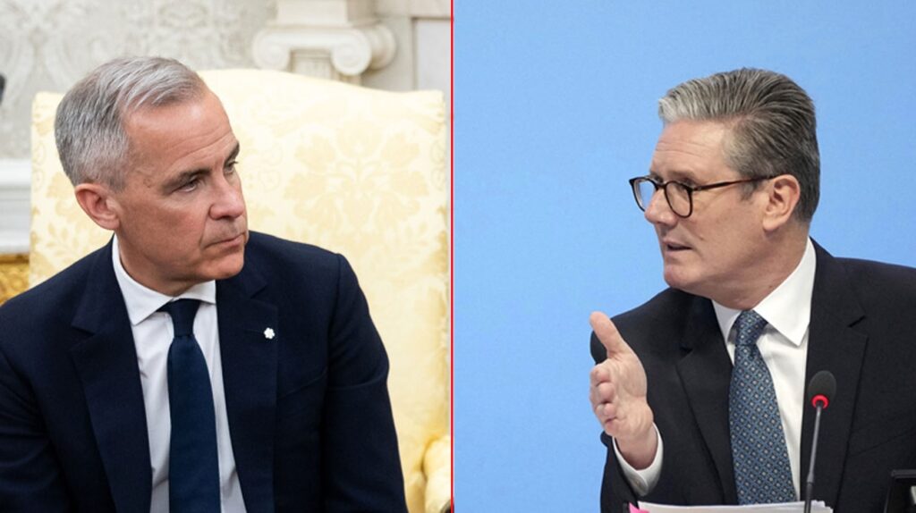 UK and Canadian PMs emphasise peace must be built with Ukraine, not imposed on it