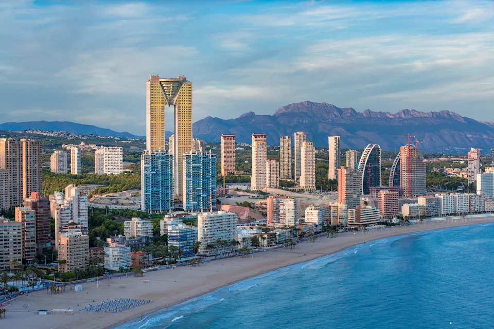 An aerial view of Valencia, Spain.