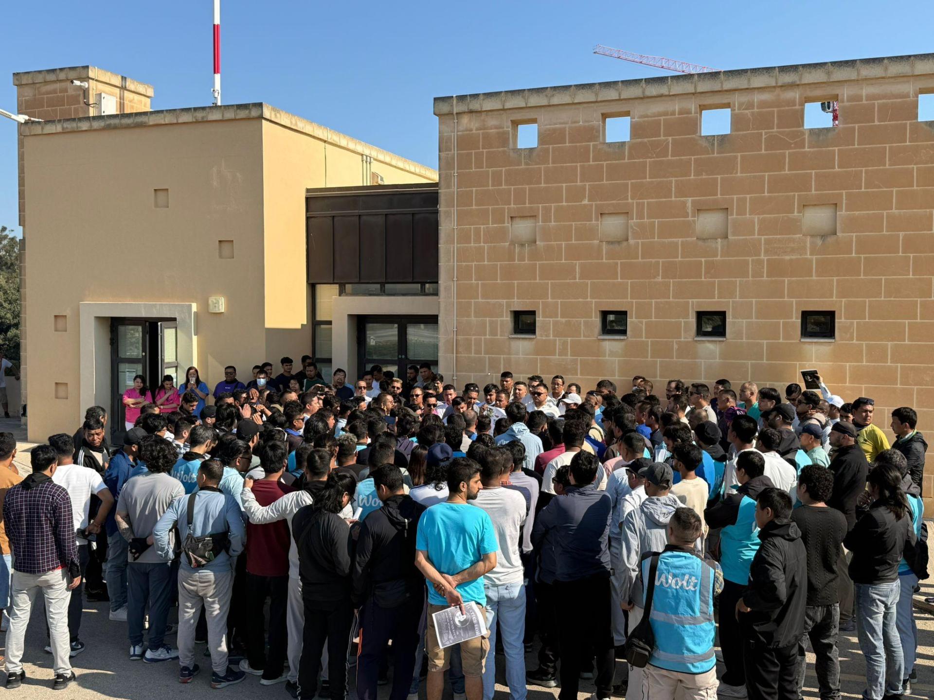 The dozens gathered to bid farewell at the Mater Dei mortuary.