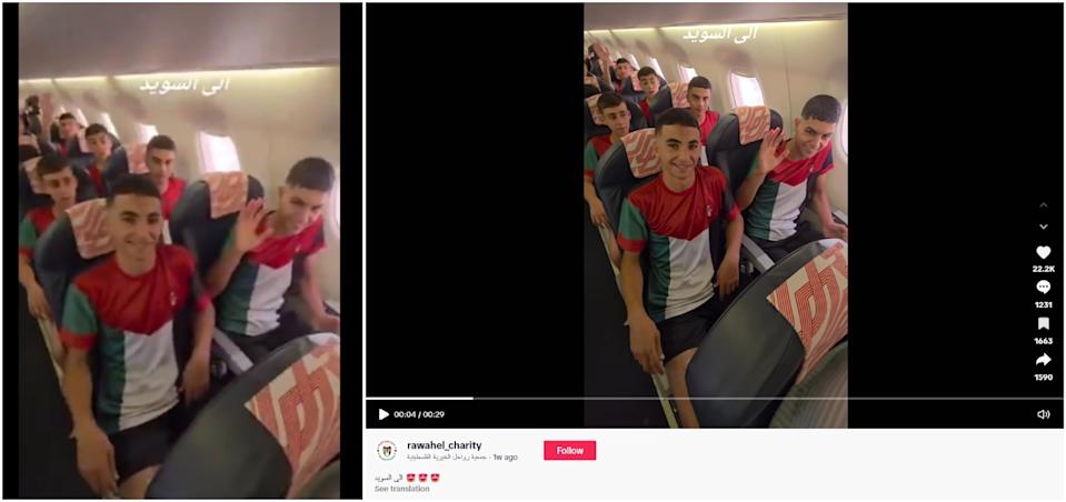 <span>Screenshot comparison of the false post video (L) and the TikTok video </span>