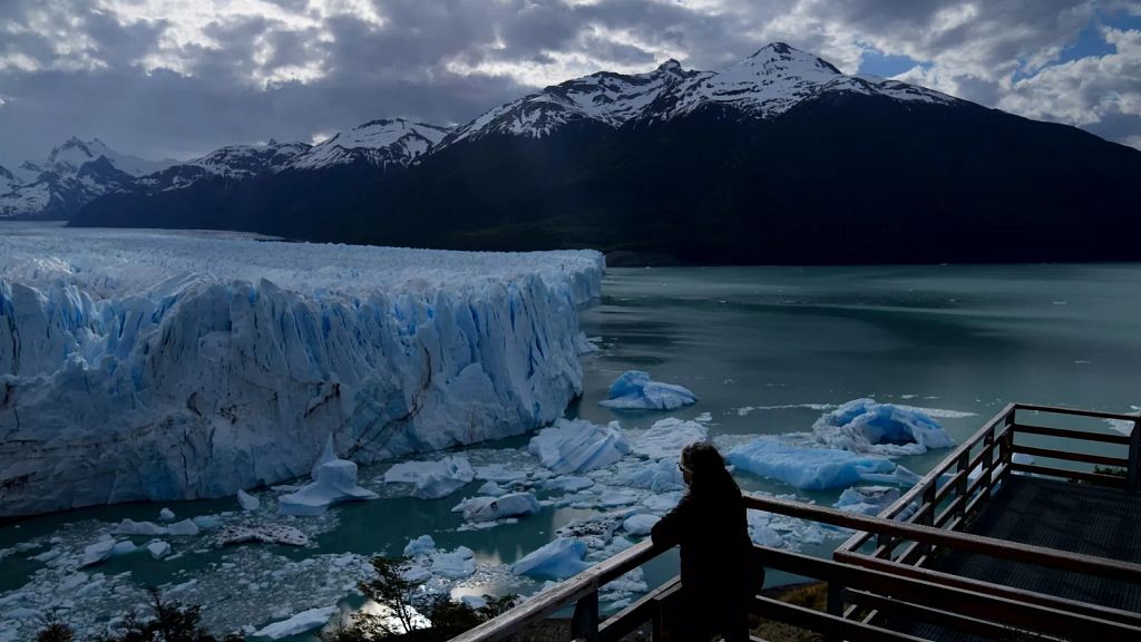 Scientists thought this Argentine glacier was stable. Now they say it’s melting fast Tourists walk on the Perito Moreno Glacier at Los Glaciares National Park, near El Calafate, Argentina.