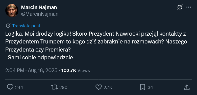 When Marcin Najman is a voice of reason, know that this country is going bad in this country