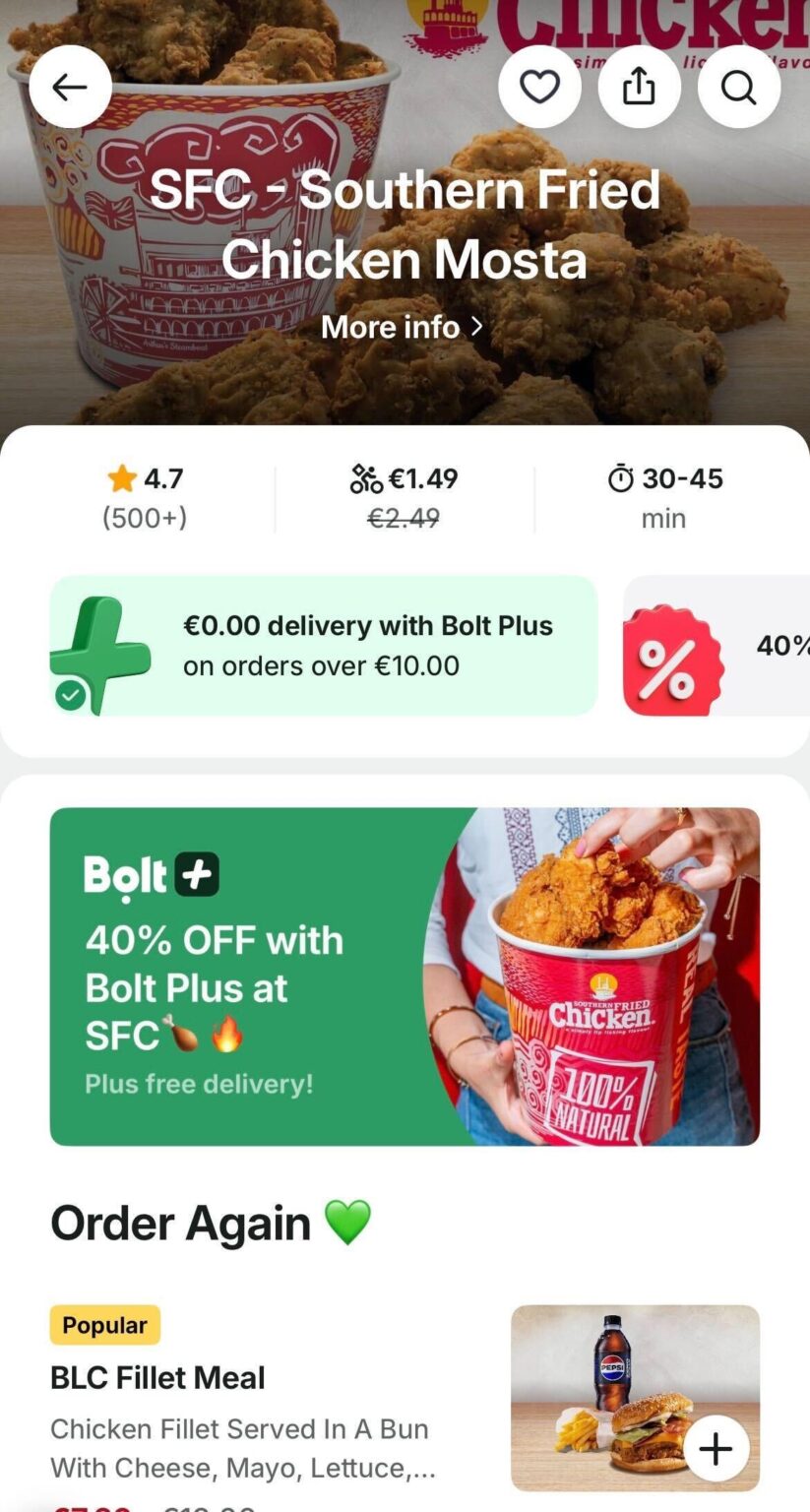 SFC 40% off Bolt Plus