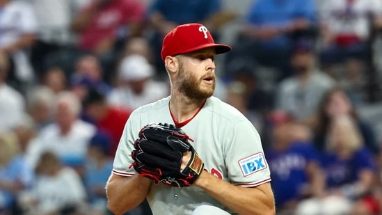 Philadelphia Phillies starting pitcher Zack Wheeler is away from the game due to a blood clot in 'upper right extremity'.(IMAGN IMAGES via Reuters Connect)