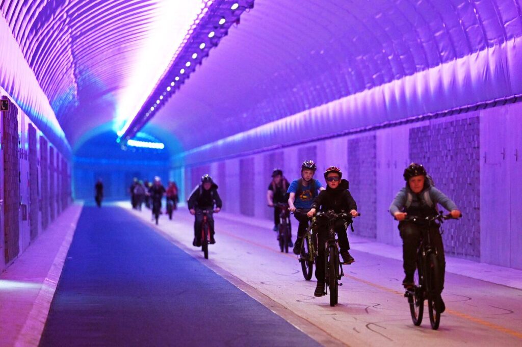 Cycling Through "The World's Coolest Bike Tunnel"?  (Fyllingsdalen/Bergen)