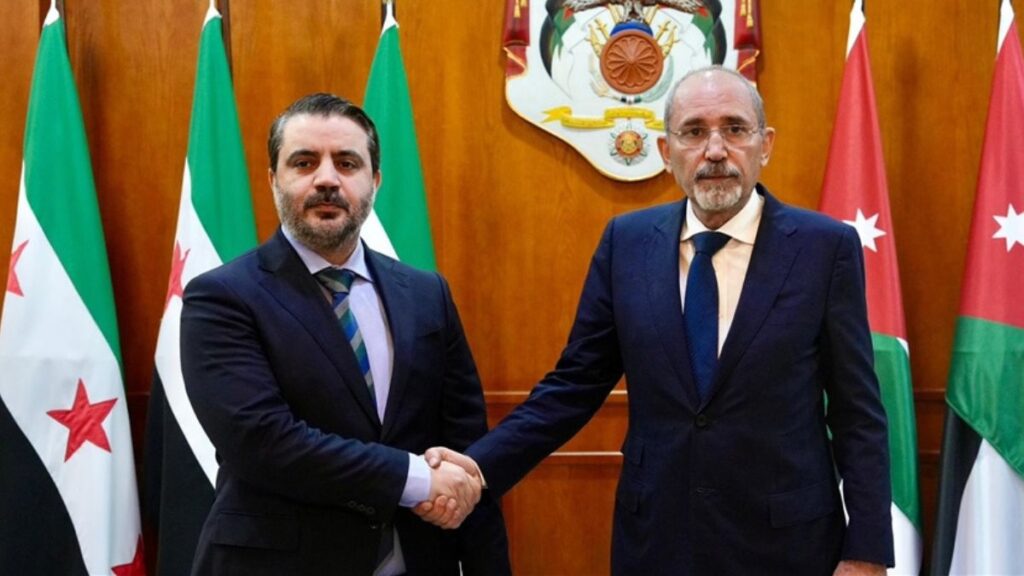 U.S.–Jordanian Efforts to Resolve the Suwayda Issue in Syria Syrian Foreign Minister Asaad al-Shibani and his Jordanian counterpart Ayman Safadi – July 20, 2025 (Anadolu Agency)
