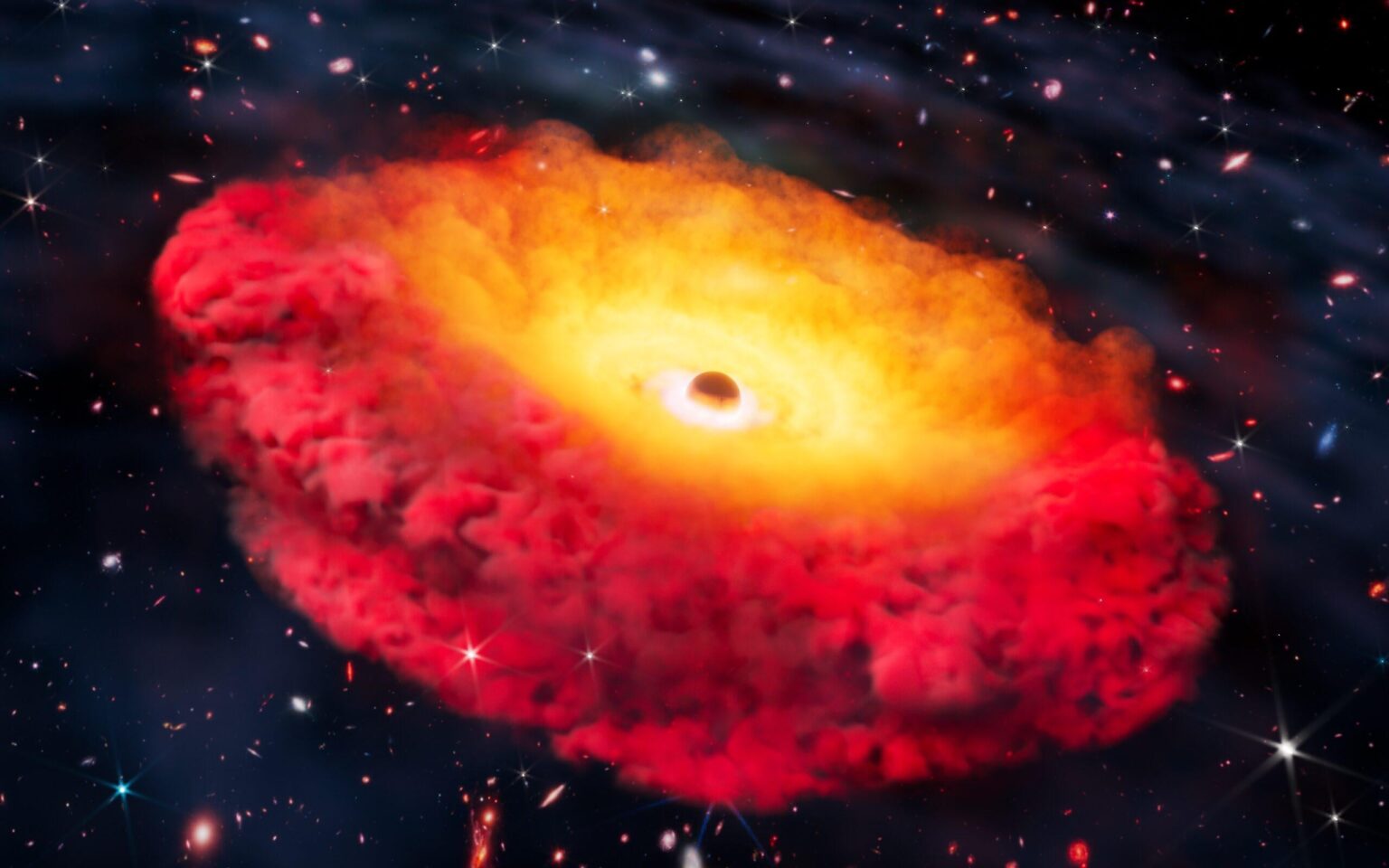 Astronomers have identified the most distant black hole ever confirmed, present 500 million years after the Big Bang