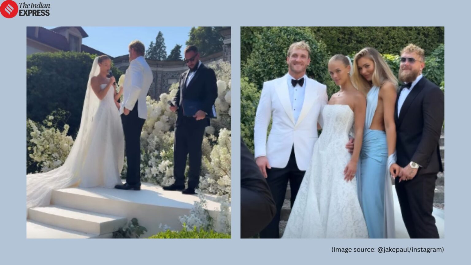 WWE star Logan Paul weds model Nina Agdal in Italy, brother Jake Paul breaks down in tears | Trending News Logan Paul wedding