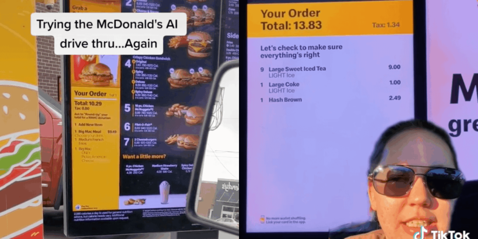 Glitchy AI drive-thrus feel like the Carl's Jr. kiosk from Idiocracy.