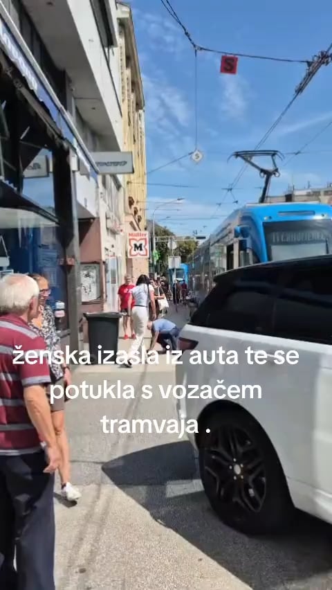Blocks the tram and then still attacks ZET driver
