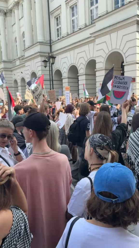 Huge pro Palestine demonstration in Warsaw