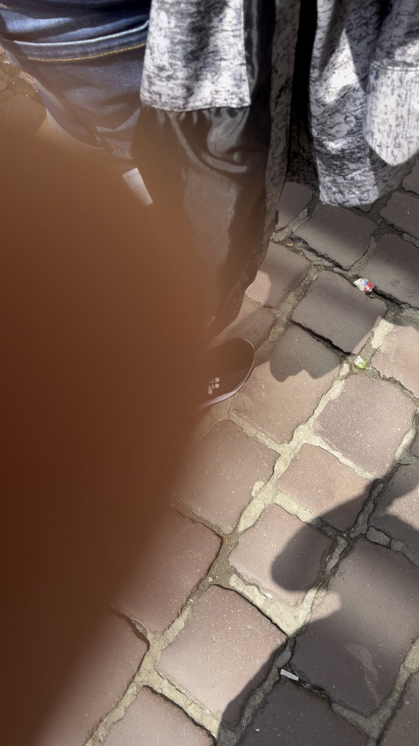 What is the guy shouting?