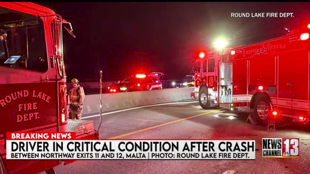 Driver in critical condition after Northway crash in Malta