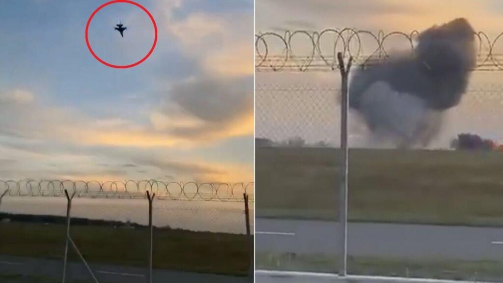 Top pilot killed as F-16 jet crashes during practice flight in central Poland