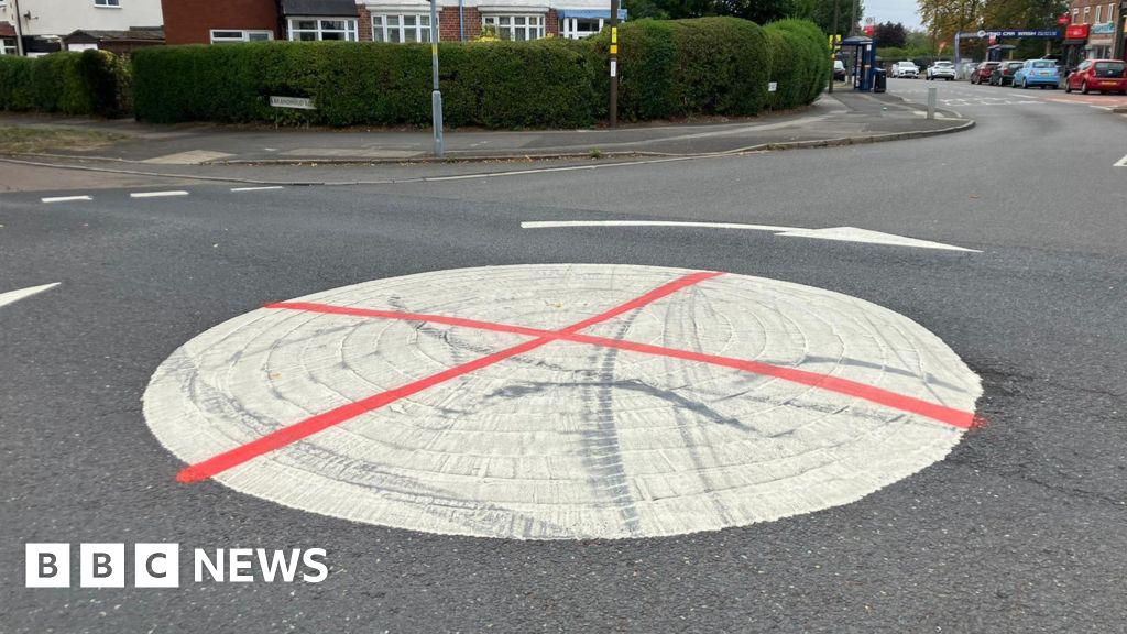 Birmingham roundabouts vandalised to look like St George's flags