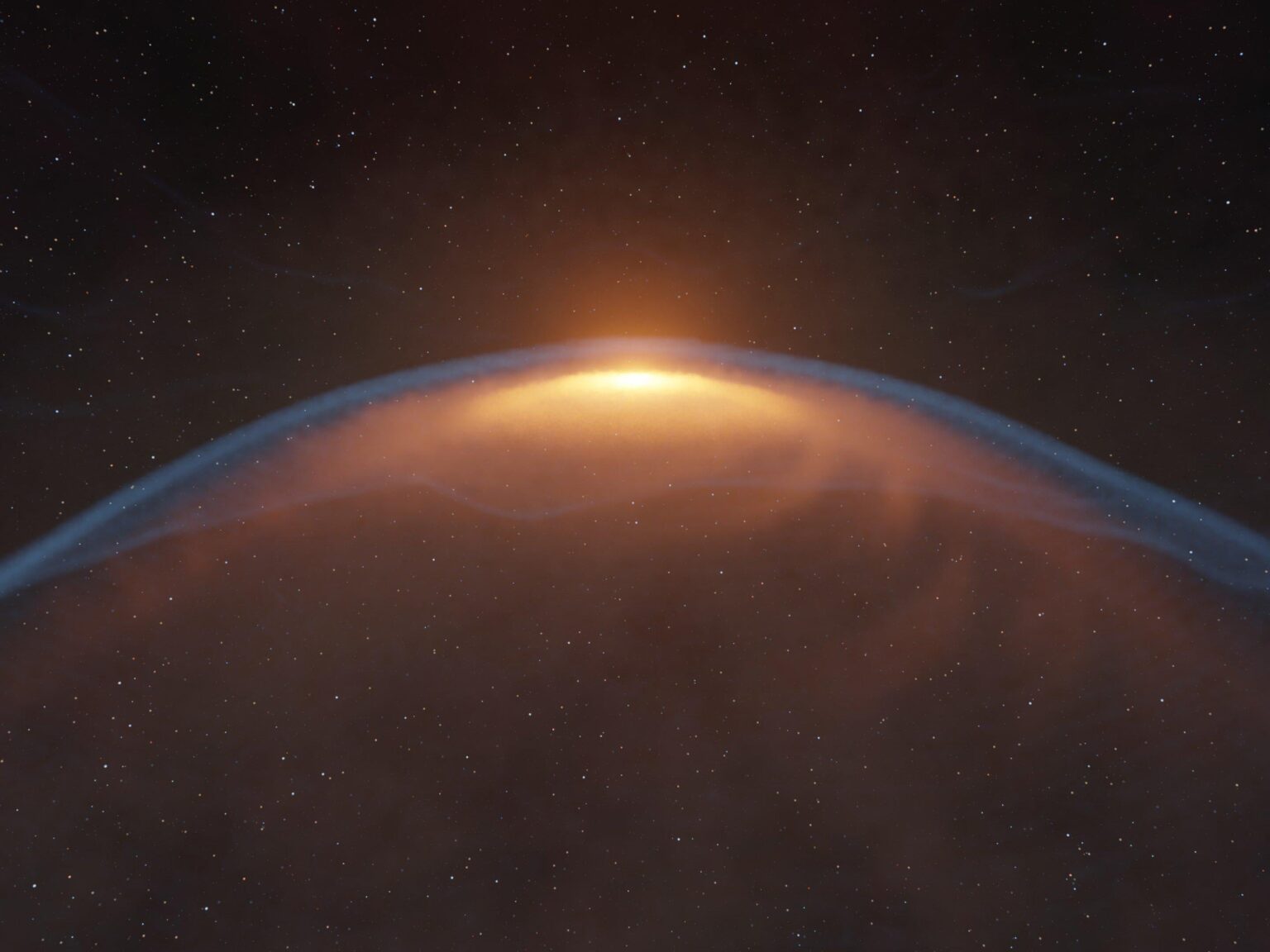 Baby star sets off explosion, gets caught in blast