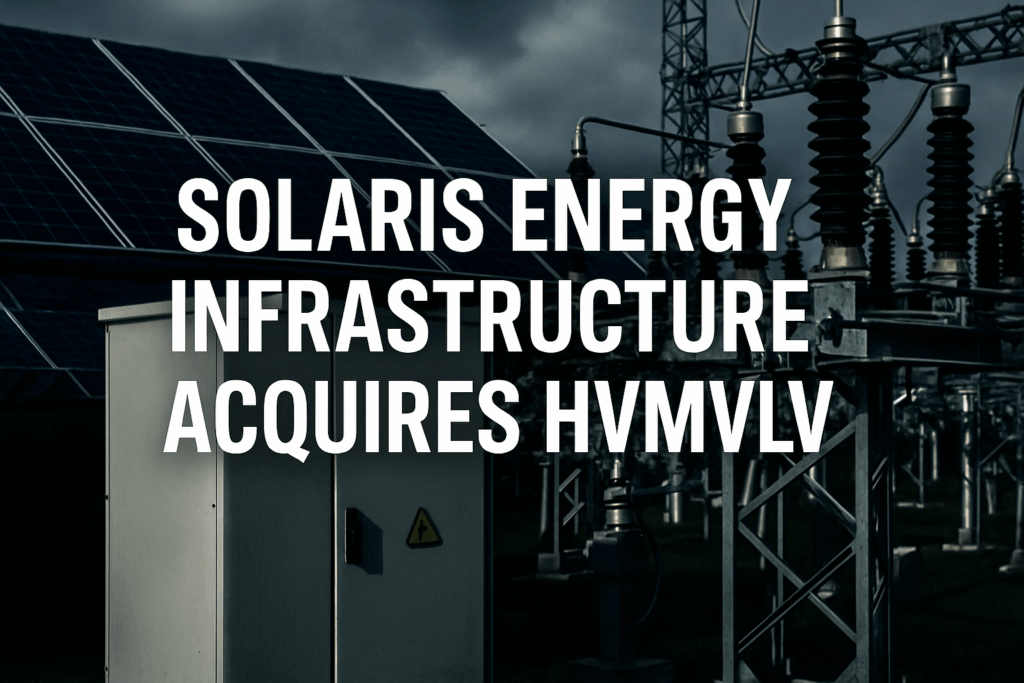 Solaris Energy to Acquire HVMVLV, Expanding Power Solutions Portfolio