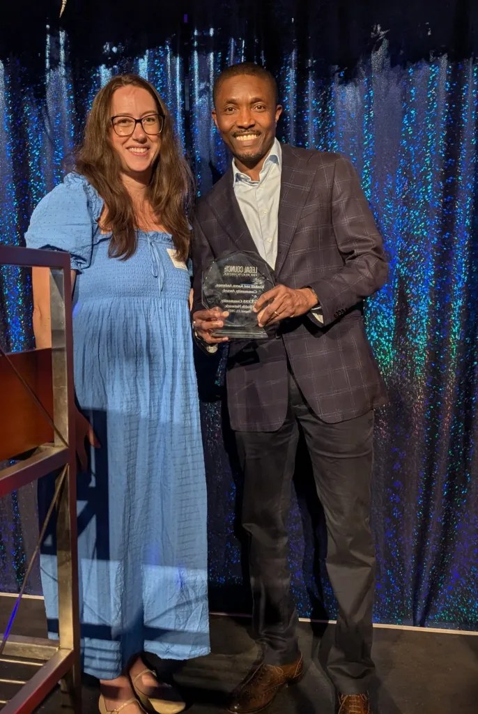 Taylor Belew and Mahomed Ouedraogo. Photo by Carrie Maxwell