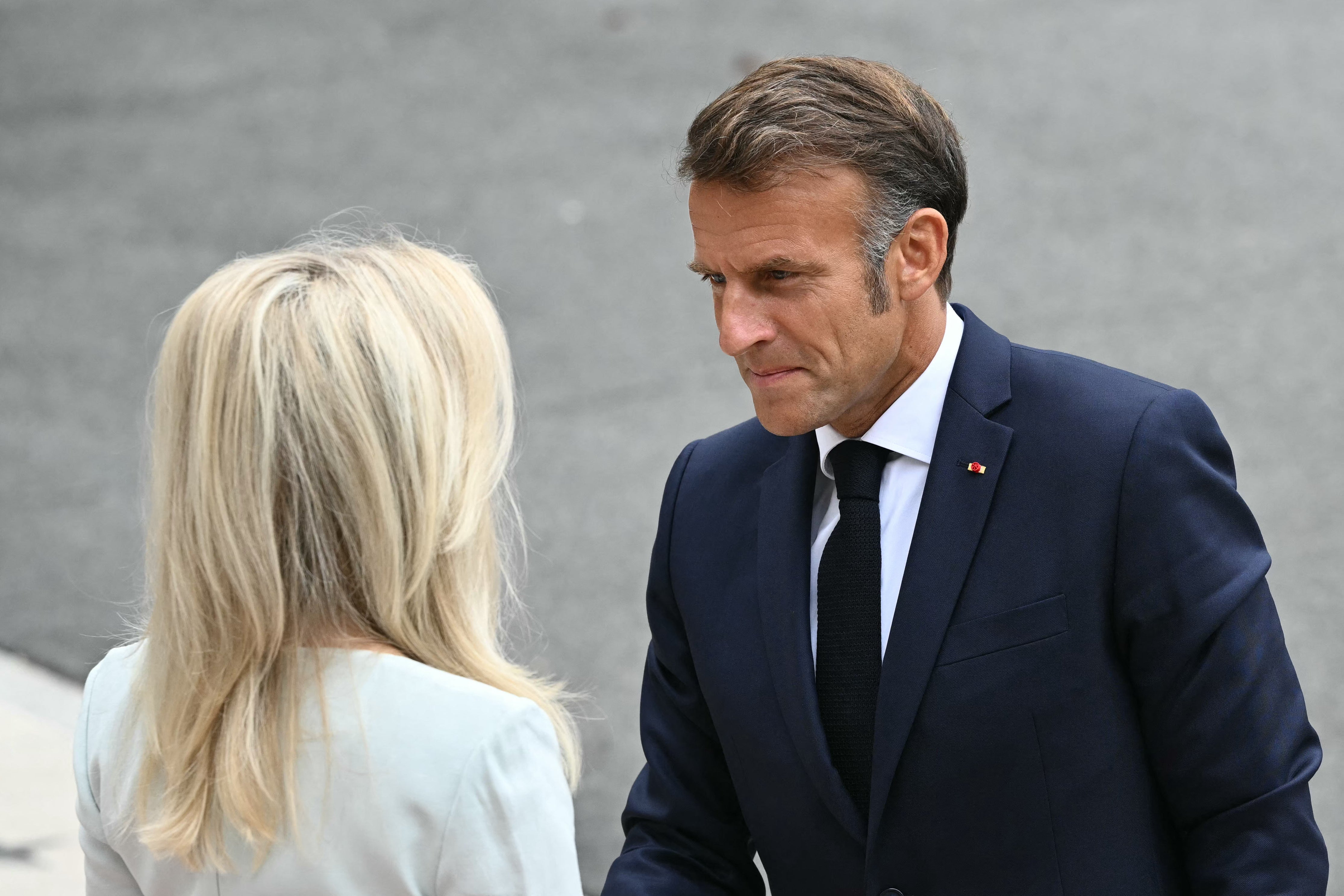 French President Emmanuel Macron arrived at the White House shortly after he landed at Dulles International Airport