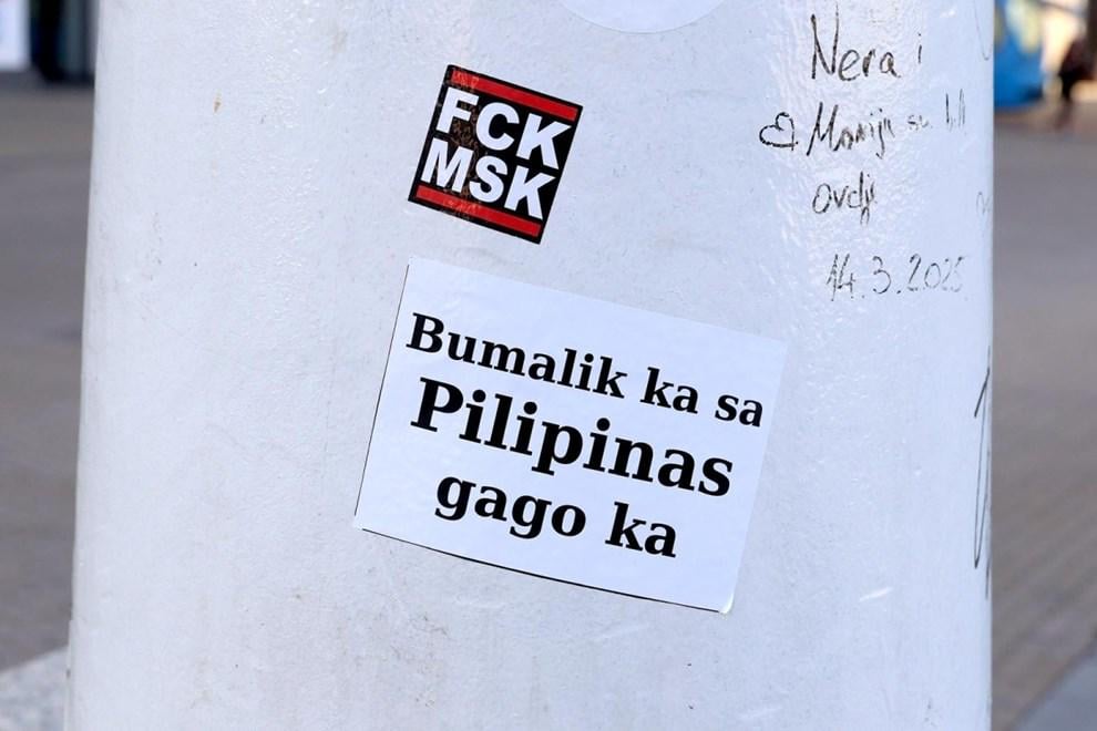 In Zagreb's Main Square, abusive messages addressed to the Philippines, this is a translation! | Riportal