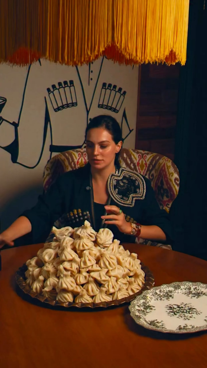 Lady eats 130 khinkali