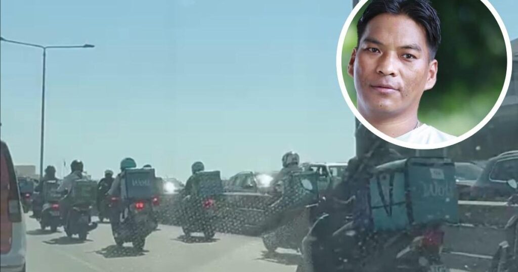 Convoy of Wolt and Bolt riders follow coffin of courier killed in crash