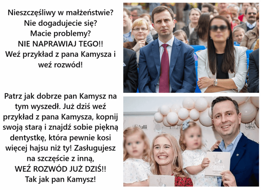 Do you know that Kosiniak Kamysz is a walking advertisement not only beard, but also divorces?