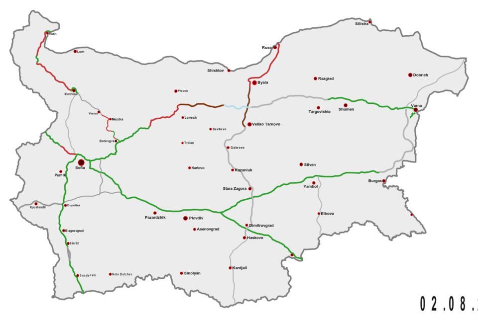Bulgarian motorways to Romania?