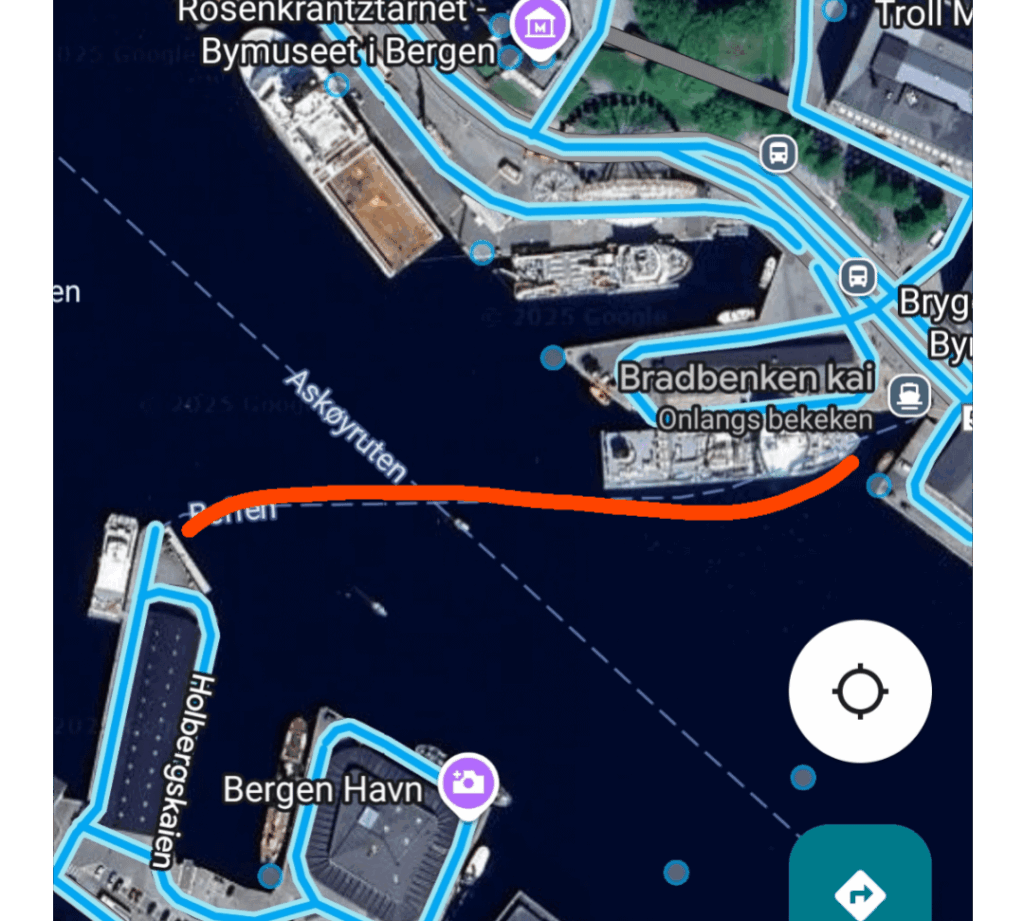 Ferry from Aquarium to Bryggen, Bergen