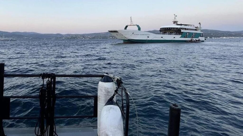 Ferry runs aground in Aegean Sea off Greece