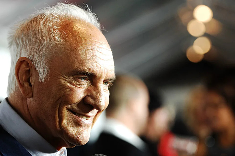 Stamp is interviewed as he attends the <i>Song for Marion</i> premiere during the 2012 Toronto International Film Festival.<span class="copyright">Sonia Recchia—Getty Images</span>