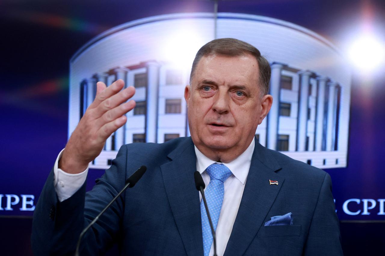 Bosnian Serb leader Milorad Dodik attends a press conference in Banja Luka, on March 12, 2025 (AFP Photo)
