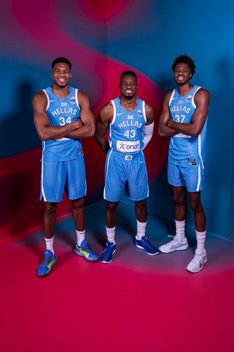 Nigerian Freak Giannis Antetokounmpo and brothers Thanasis and Kostas proudly represent Greece at EuroBasket.