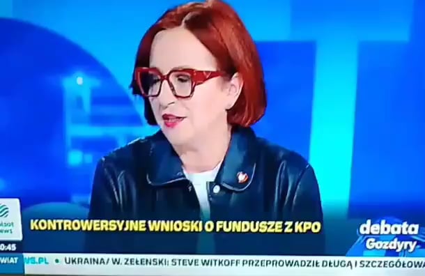 Katarzyna Królak from KO explains that there is no problem with KPO, because "half or most of my friends, a closer family, also got funding"