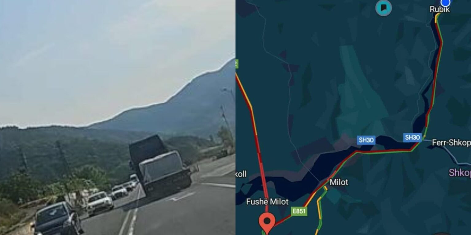 Miloti 'blocked', over 30 kilometer long column due to large flow of vehicles from Kosovo towards the coast