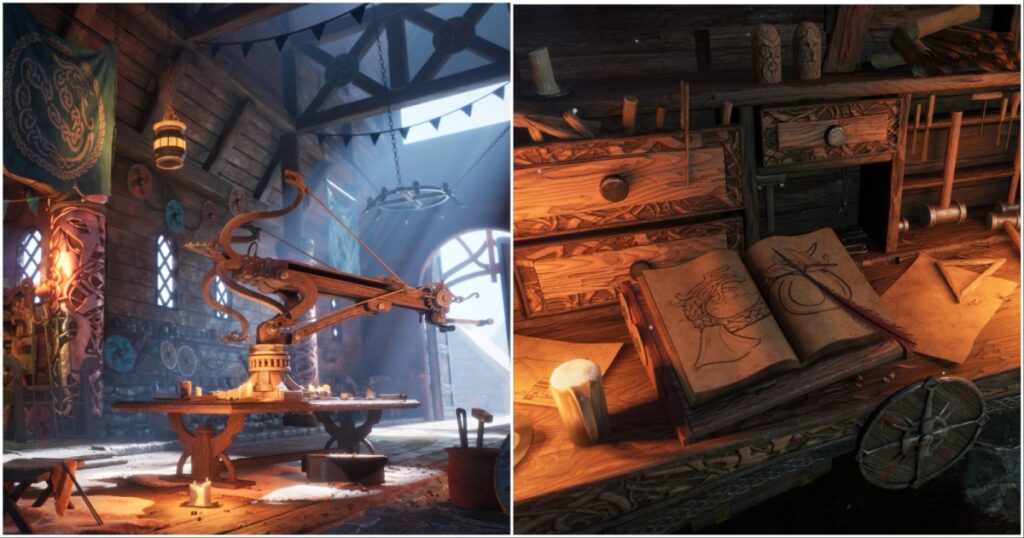 Game-Ready Viking's Workshop Environment Built In 3D