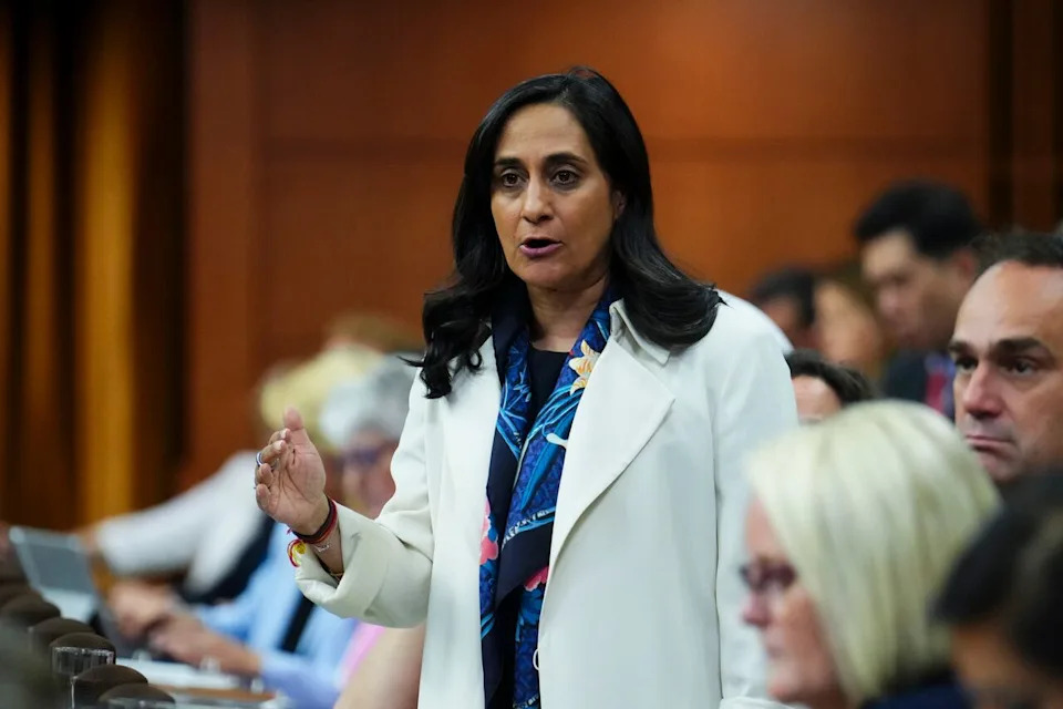 Minister of Foreign Affairs Anita Anand responds to a question during question period in the House of Commons on Parliament Hill in Ottawa on Thursday, June 12, 2025. Unlike her G7 peers, she mentions the plight of Armenian political prisoners as Armenia and Azerbaijan sign a peace deal. 
