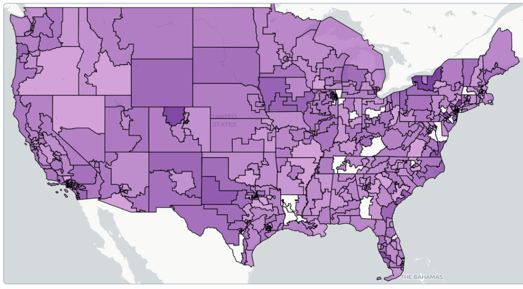 [OC] - How many bills have your legislators sponsored this year so far? Darker = more bills
