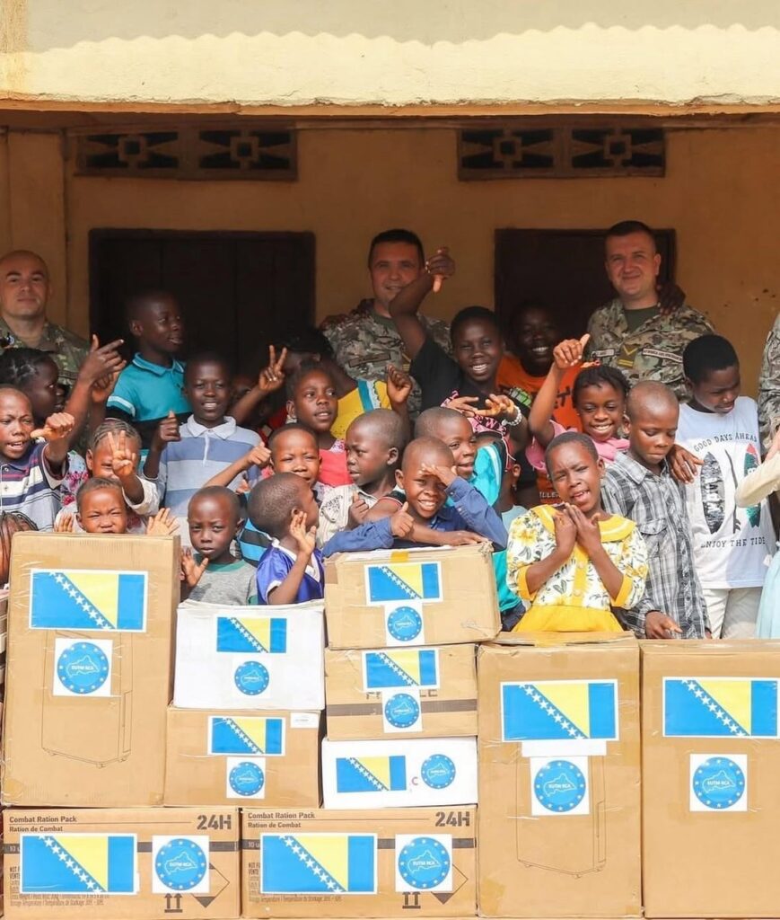 Humanitarian donation of members 15. Rotation of the Kontitent of the AF BiH in the EU ATM RCA peacekeeping mission in the Central Africa