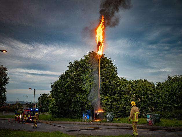 Gang torching 5G masts warn ‘they’re all coming down’ unless authorities prove safety